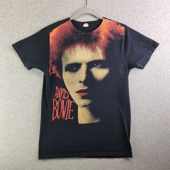 David Bowie Shirt Mens M 2007 Y2K AOP Full Graphic Print Glam Rock Concert Tee - Picture 1 of 12
